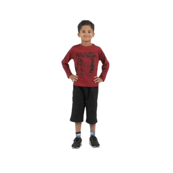 Generic Pack of 3 Boy's Cotton Printed Full Sleeve T-Shirt's (Multicolor) - Image 4