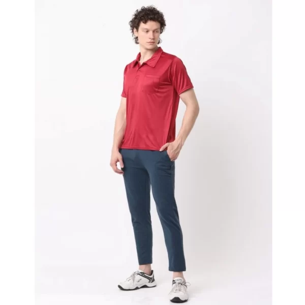 Generic Pack of 2 Men's Casual Cotton Blend Solid Short Sleeve Tshirts (Multicolor) - Image 4