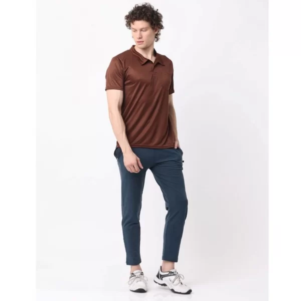Generic Pack of 2 Men's Casual Cotton Blend Solid Short Sleeve Tshirts (Multicolor) - Image 4