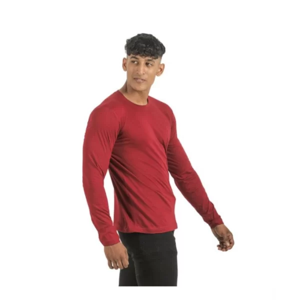 Generic Pack of 2 Men's Casual Cotton Solid Full Sleeve Tshirts (Multicolor) - Image 3