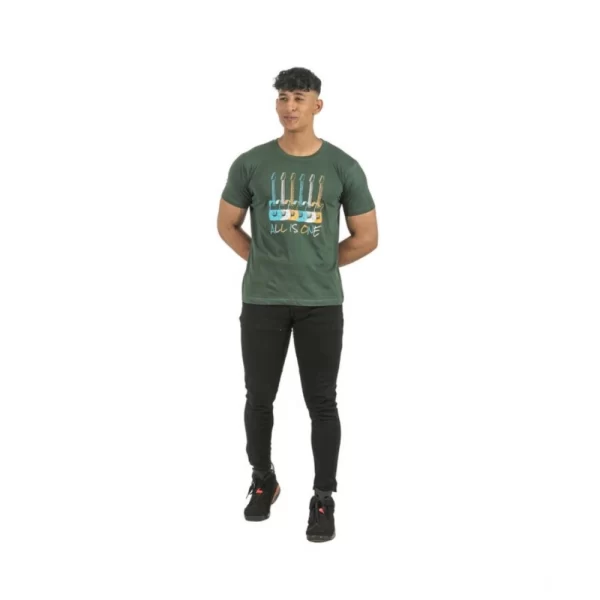 Generic Pack of 2 Men's Casual Cotton Printed Short Sleeve Tshirts (Multicolor) - Image 6