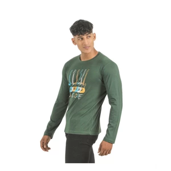 Generic Pack of 2 Men's Casual Cotton Printed Full Sleeve Tshirts (Multicolor) - Image 3