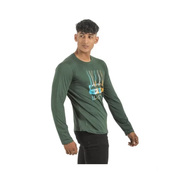 Generic Pack of 2 Men's Casual Cotton Printed Full Sleeve Tshirts (Multicolor) - Image 4