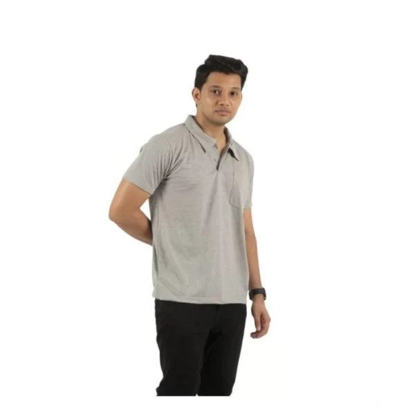 Generic Pack of 2 Men's Casual Cotton Solid Short Sleeve Tshirts (Multicolor) - Image 3