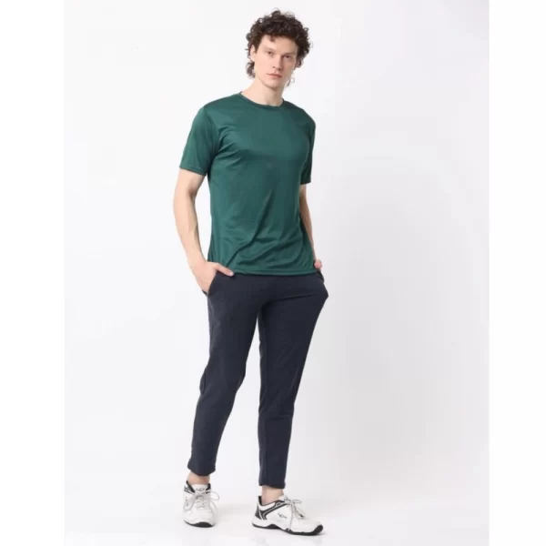 Generic Pack of 2 Men's Casual Polyester Blend Solid Short Sleeve Tshirts (Multicolor) - Image 3