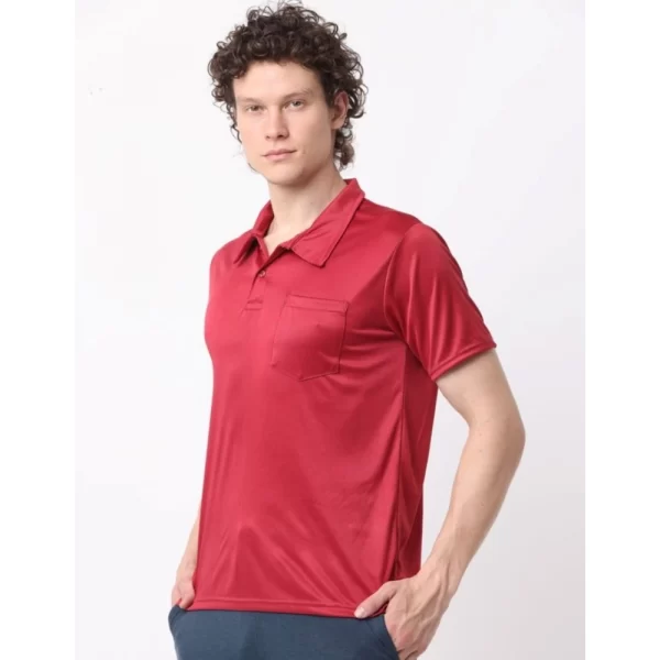 Generic Pack of 2 Men's Casual Cotton Blend Solid Short Sleeve Tshirts (Multicolor) - Image 5