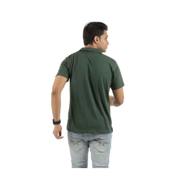 Generic Pack of 2 Men's Casual Cotton Solid Short Sleeve Tshirts (Multicolor) - Image 5