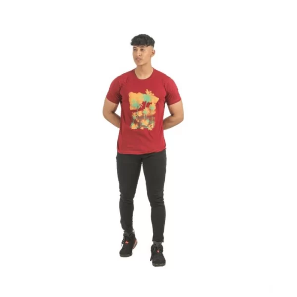 Generic Pack of 2 Men's Casual Cotton Printed Short Sleeve Tshirts (Multicolor) - Image 6
