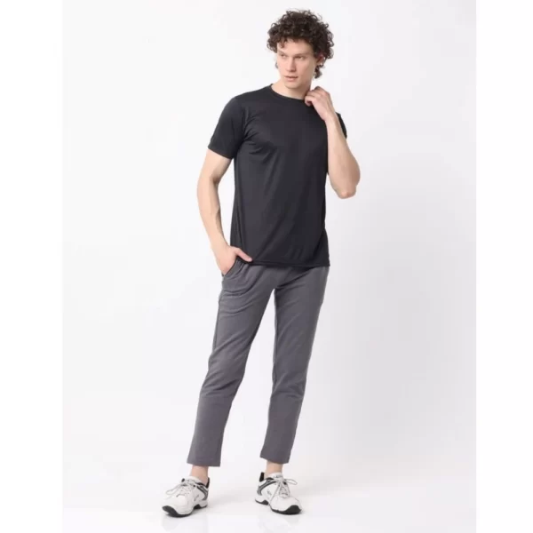 Generic Pack of 2 Men's Casual Polyester Blend Solid Short Sleeve Tshirts (Multicolor) - Image 5