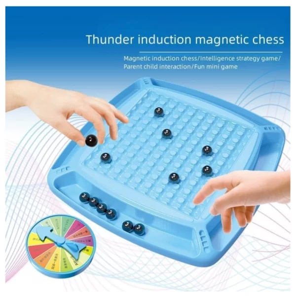 Generic Plastic Magnetic Chess Games with Stones (Blue) - Image 3