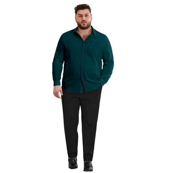 Generic Mens Casual Cotton Solid Full Sleeve Shirt (Rama) - Image 3