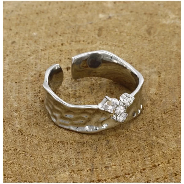 Generic Stainless Steel Silver Polish Freesize Western Finger Ring (Silver Plated) - Image 2