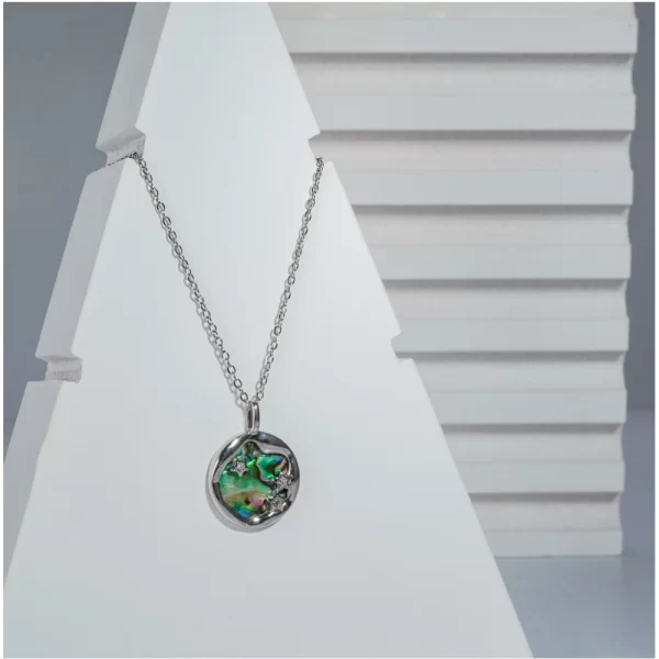 Generic Women's Stainless Steel Galaxy Pendent Delicate Chain (Silver Plated) - Image 3