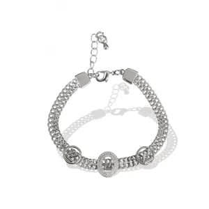 Generic Stainless Steel Unisex Silver Freesize Stainless Steel Loose Bracelet (Silver Plated)