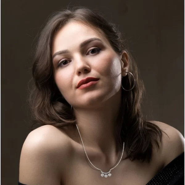 Generic Women's Stainless Steel Imported Stanless Steel Heart Pendent Chain (Silver Plated) - Image 2