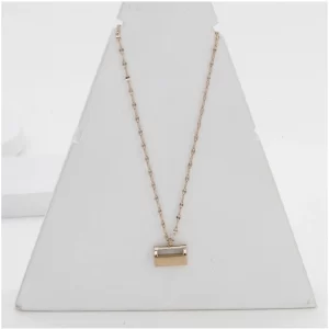 Generic Women's Stainless Steel Mini Suitcase Pendent Delicate Chain (Gold Plated)