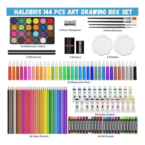 Generic Plastic Deluxe Art Set Box 145Pcs (Multicolor) - Image 2
