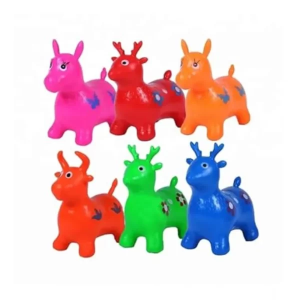 Generic ‎‎Plastic Inflatable Jumping And Riding Horse Air Animal Shape Jumping Toys (Multicolor ) - Image 2