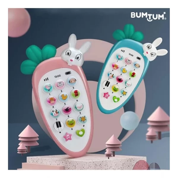 Generic Plastic Rabit Mobile Phone Toy For Kids With Music And Light Early Educational Smart Phone (Multicolor ) - Image 2