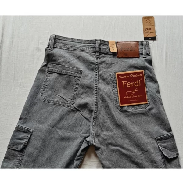Generic Women's Cotton Blended Solid Cargo Straight Fit (Grey) - Image 3