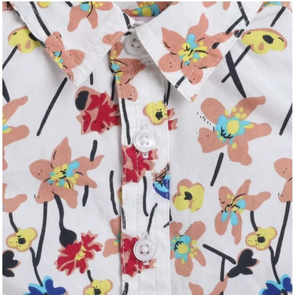Generic Boy's Cotton Blend Printed Short Sleeve Shirt (MultiColor) - Image 3