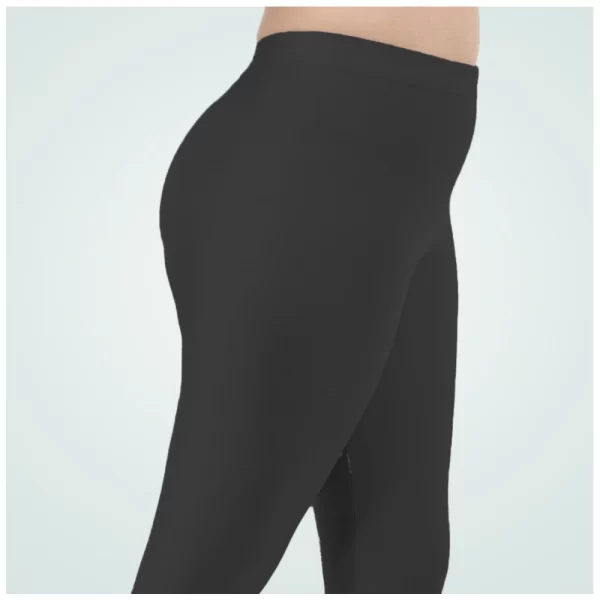 Generic Women's Cotton Blended Solid Shimmer Ankle leggings (Black) - Image 5