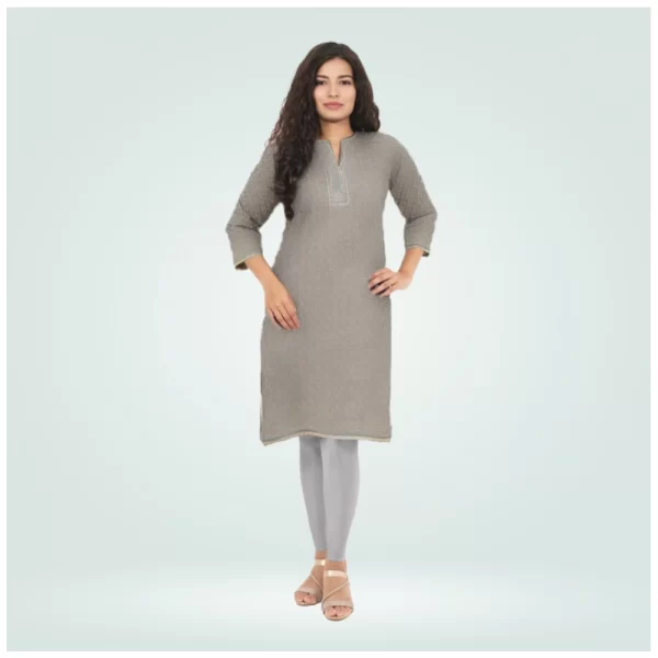 Generic Women's Cotton Blended Solid Shimmer Ankle leggings (Silver Gray)