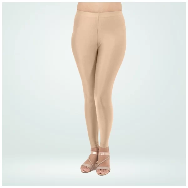 Generic Women's Cotton Blended Solid Shimmer Ankle leggings (Sandal) - Image 4