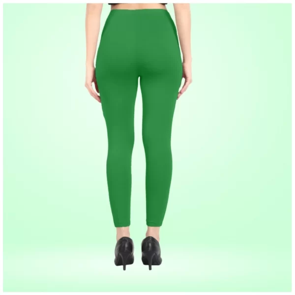 Generic Women's Cotton Blended Solid Ankle legging (Green) - Image 4