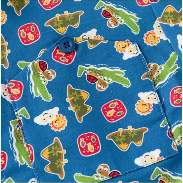 Generic Boy's Cotton Blend Printed Short Sleeve Shirt (MultiColor) - Image 3