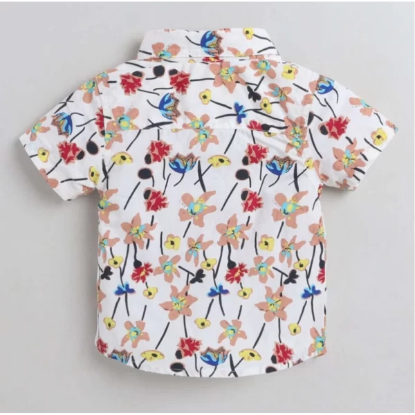 Generic Boy's Cotton Blend Printed Short Sleeve Shirt (MultiColor) - Image 4