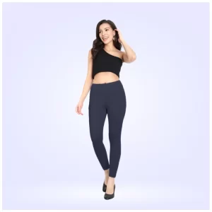 Generic Women's Cotton Blended Solid Ankle legging (Navy)