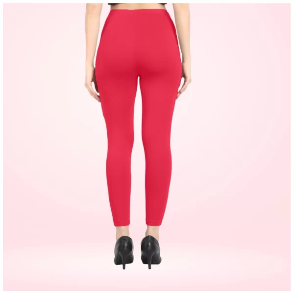 Generic Women's Cotton Blended Solid Ankle legging (Pink) - Image 3