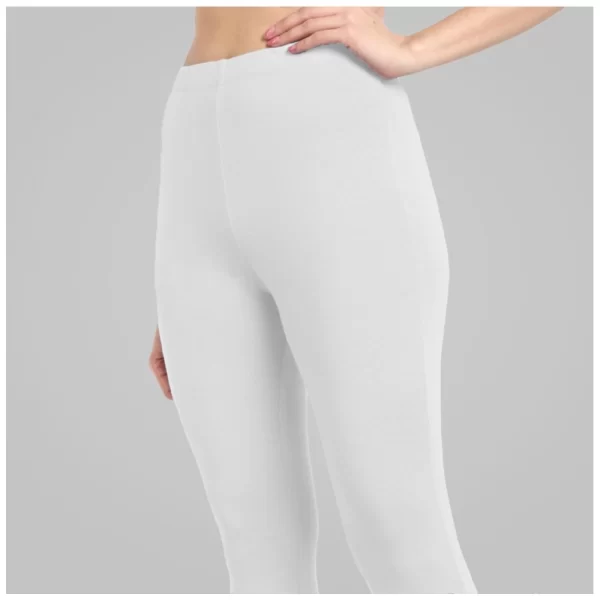 Generic Women's Cotton Blended Solid Ankle legging (White) - Image 5