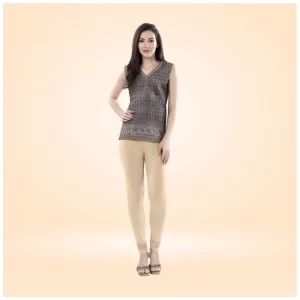 Generic Women's Cotton Blended Solid Churidar leggings (Skin)