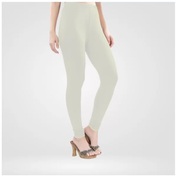 Generic Women's Cotton Blended Solid Churidar leggings (White) - Image 5
