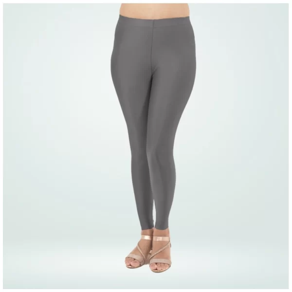 Generic Women's Cotton Blended Solid Shimmer Ankle leggings (Dark Gray) - Image 3