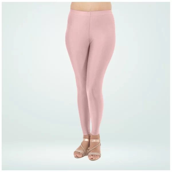 Generic Women's Cotton Blended Solid Shimmer Ankle leggings (Onion) - Image 4