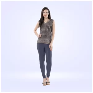 Generic Women's Cotton Blended Solid Churidar leggings (Navy)