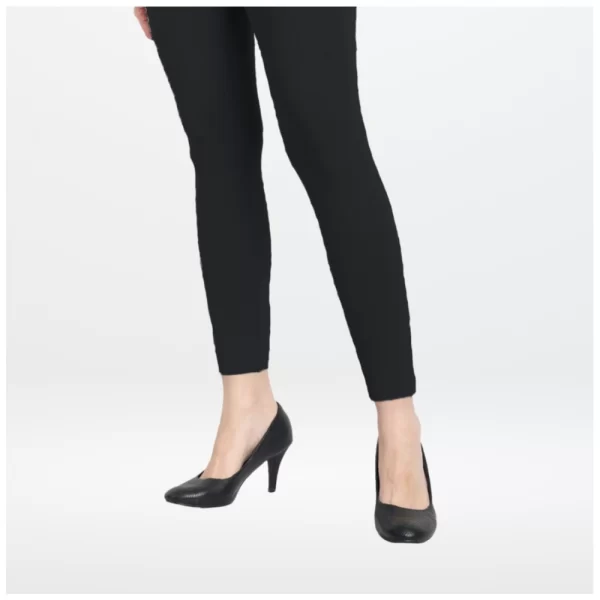 Generic Women's Cotton Blended Solid Ankle legging (Black) - Image 5