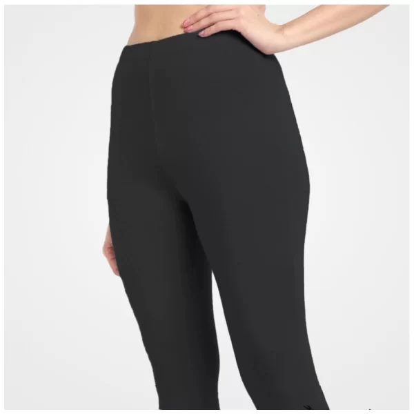 Generic Women's Cotton Blended Solid Ankle legging (Black) - Image 3