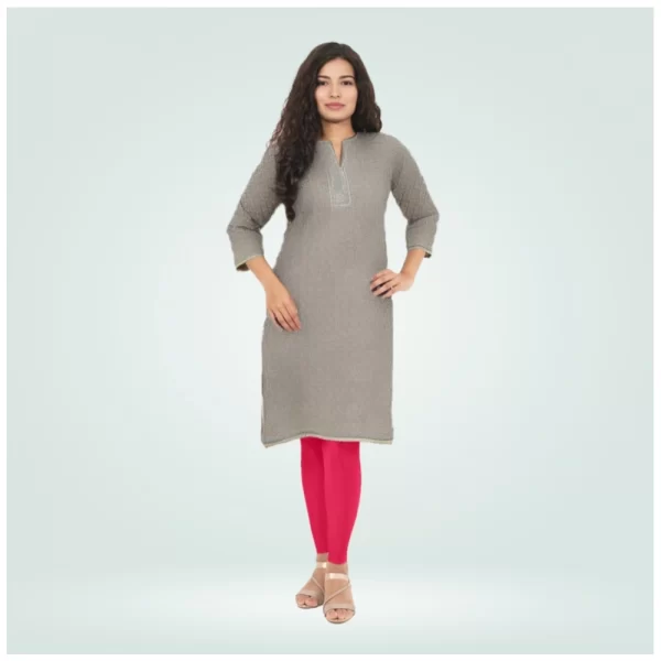 Generic Women's Cotton Blended Solid Shimmer Ankle leggings (Rani) - Image 5