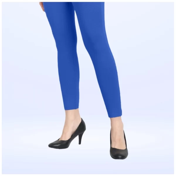 Generic Women's Cotton Blended Solid Ankle legging (Royal Blue) - Image 4
