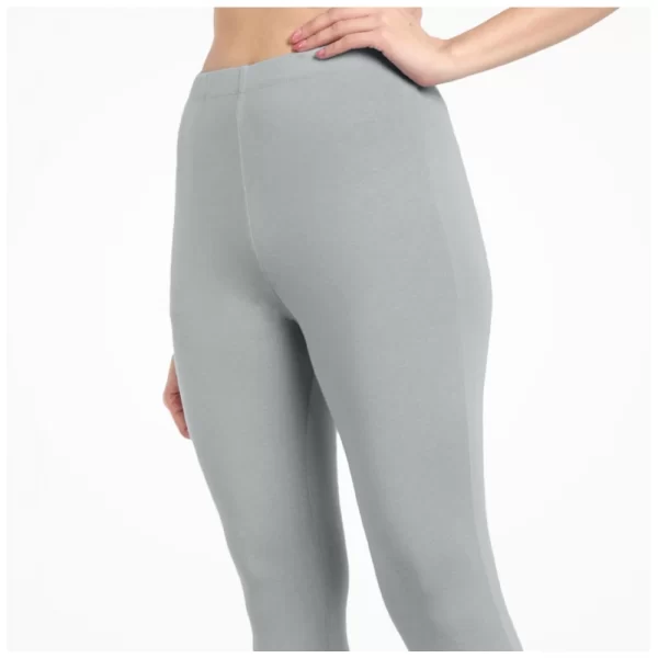 Generic Women's Cotton Blended Solid Ankle legging (Silver Gray) - Image 5
