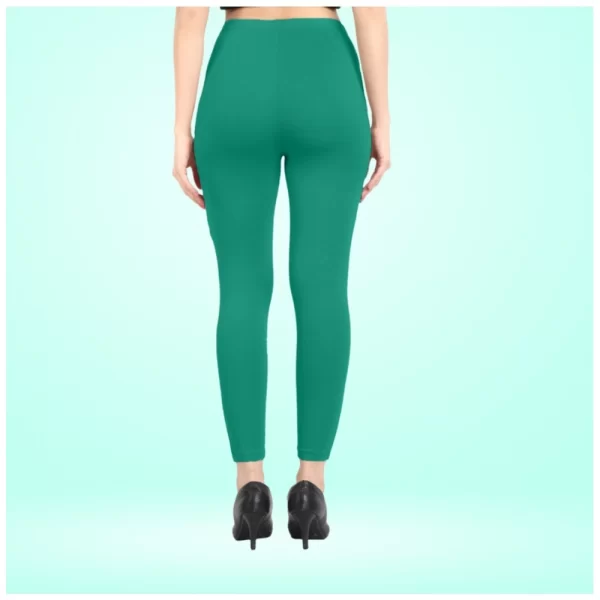 Generic Women's Cotton Blended Solid Ankle legging (Rama Green) - Image 3