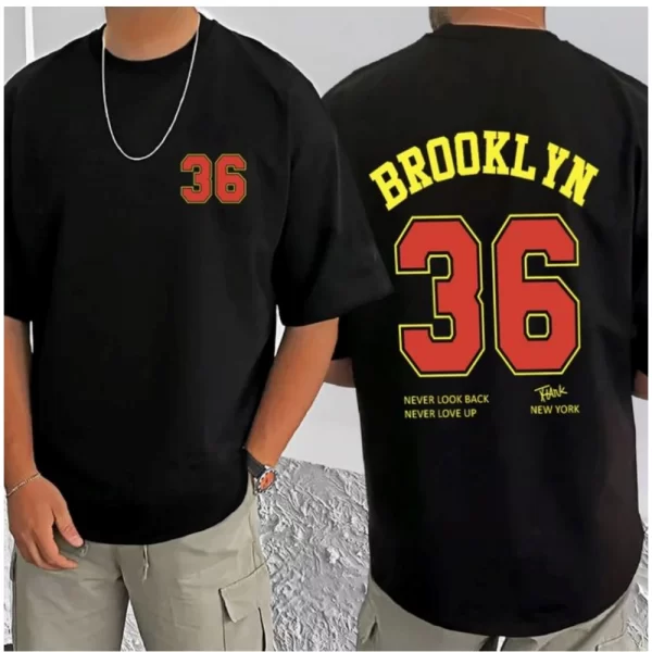 Generic Men's Casual Cotton Blend Printed Round Neck Half Sleeve T-Shirt (Black) - Image 3