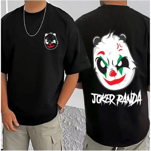 Generic Men's Casual Cotton Blend Printed Round Neck Half Sleeve T-Shirt (Black) - Image 3